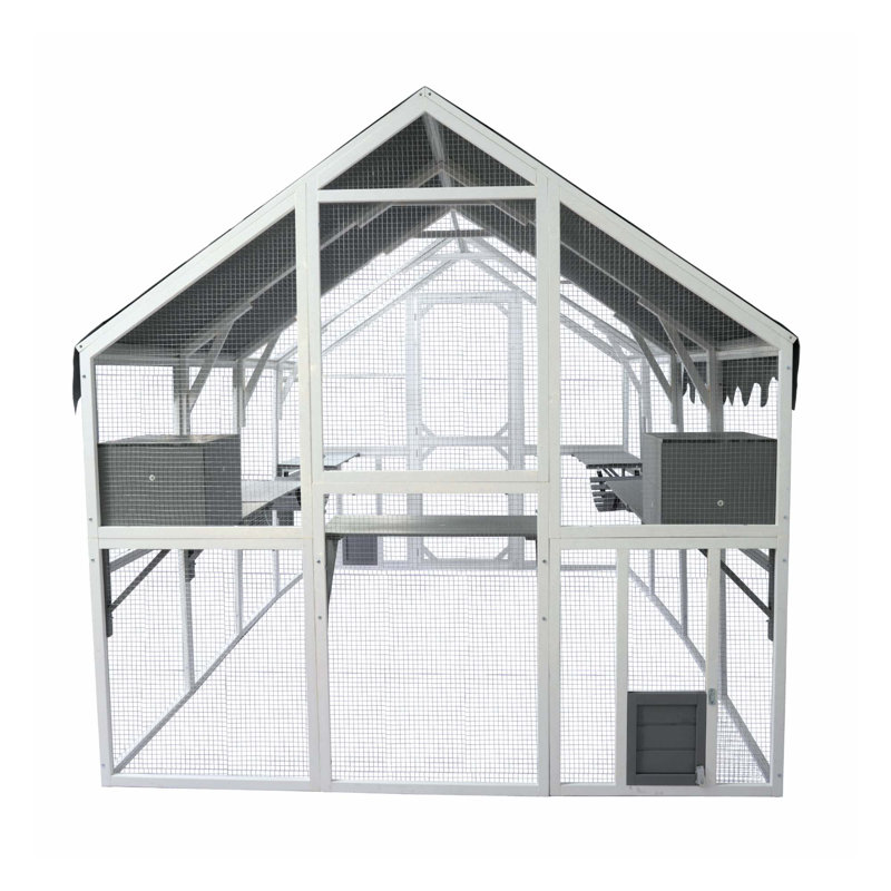 Charmante maisonnette pour chat en bois avec plusieurs fonctions de divertissement pour les amis félins