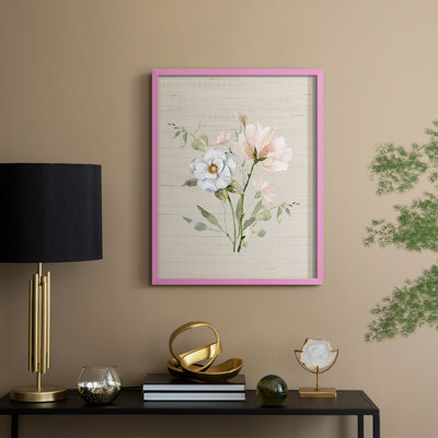 Organic Botanical II, reproduction encadrée - bois massif