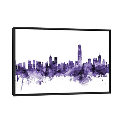 «Hong Kong Skyline» par Michael Tompsett, impression sur toile tendue