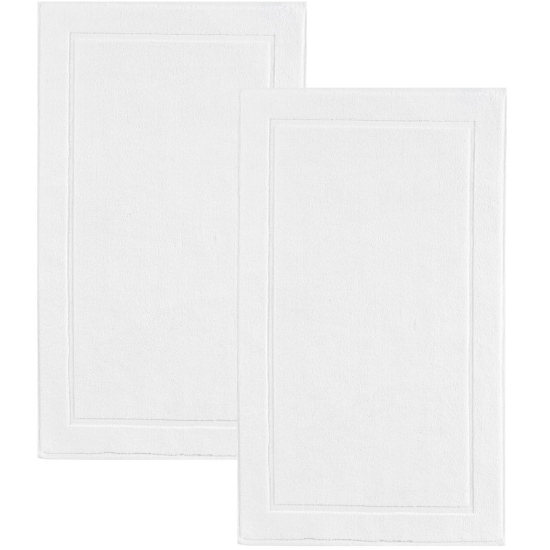 Tapis pour salle de bain Hawmam, Blanc