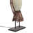 Belltown Bamboo Wood Wavy Brown Floor Lamp with Cream Lamp Shades