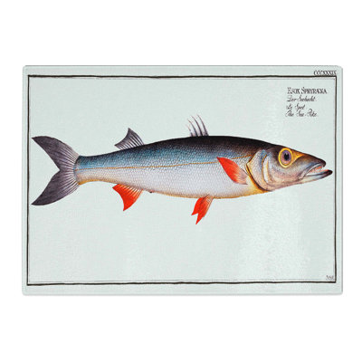 Tempered Glass Sea Pike Fish by M.E. Bloch Chopping Board