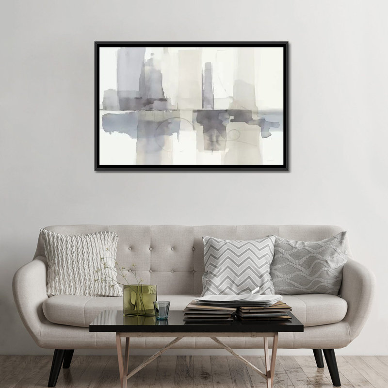 «Improvisation II» par Mike Schick, impression sur toile tendue, H 32 po x l 48 po x P 1,5 po, Toile avec cadre noir