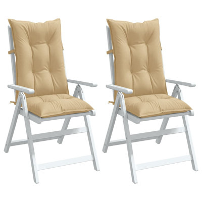 Ebern Designs Highback Chair Cushions 2 Pcs 47.2"X19.7"X2.8" Fabric by Ebern Designs