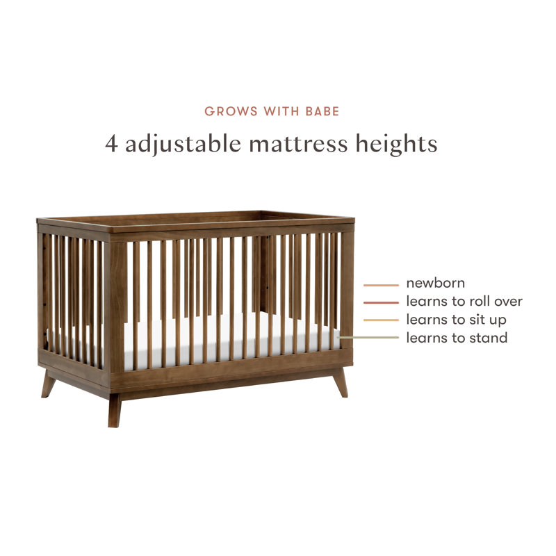 Scoot 3-in-1 Convertible Crib, Natural Walnut