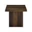2 pièces, table basse et table de bout carrée en pin foncé, silhouettes modernes et épurées, structure audacieuse, bois d'ingénierie pour salon principal, placage, espaces, conceptions ouvertes