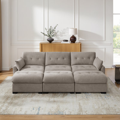 109.06'' Modular Upholstered Sectional Sofa Couch