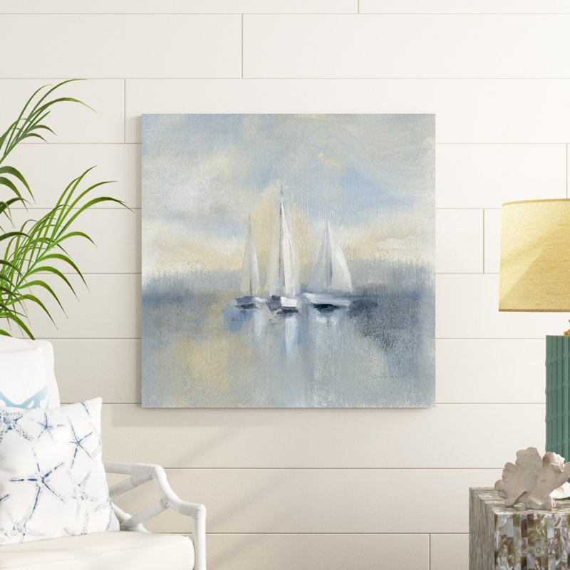 Morning Sail I - bleu, H 36 po x l 36 po x P 1,25 po