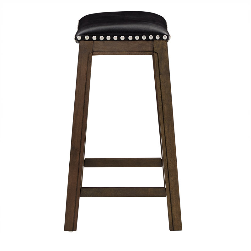 Tabouret Zackery, Noir, Tabouret de comptoir (siège d'une hauteur de 24 p