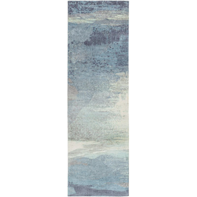Zeta Blue Gray Beige Abstract Rug