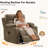 41"W Dual Motor Power Swivel Rocker Glider Recliner with Massage and Heat,Adjustable Headrest and Armrest Storage-145725535