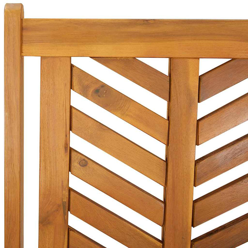 2 - Person Wood Patio Dining Set with Square Table