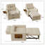 3-In-1 Chenille Convertible Sleeper Chair Bed With Side Table,  5-Position Adjustable Armchair With Storage Pocket-123039295