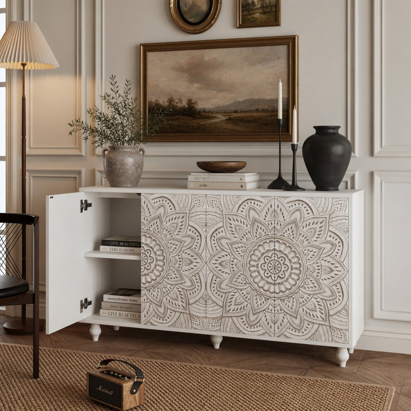 Buffet 60 po Boho Mandala, White