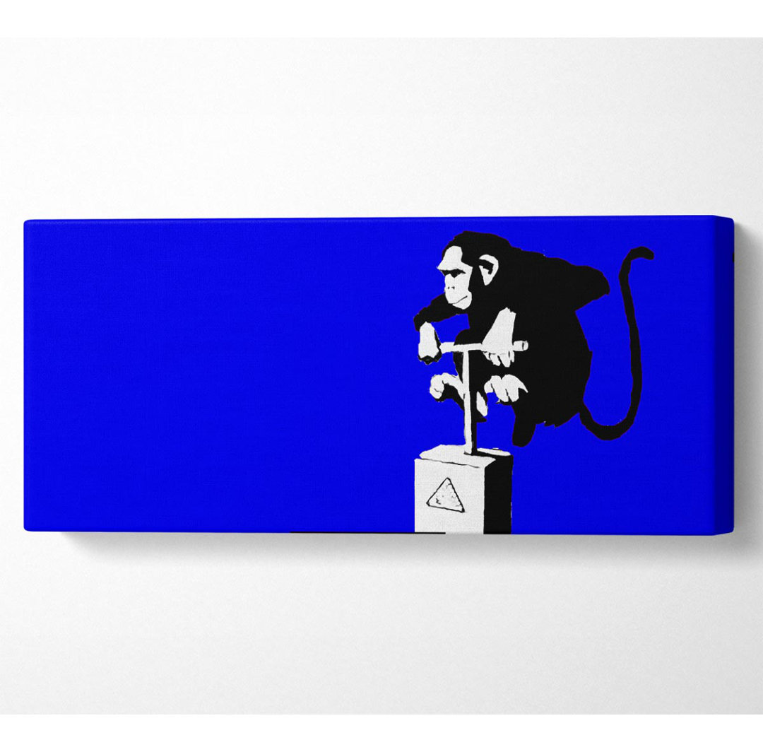 Monkey Detonator Blue - Kunstdrucke auf Leinwand