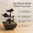 USB-Powered 3-Tier Black Cascade Tabletop Fountain with LED Light-983435761