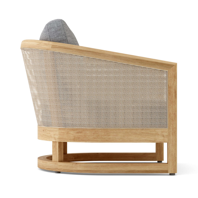 Catania Outdoor 4 - Piece Teak Conversation Set, Gray