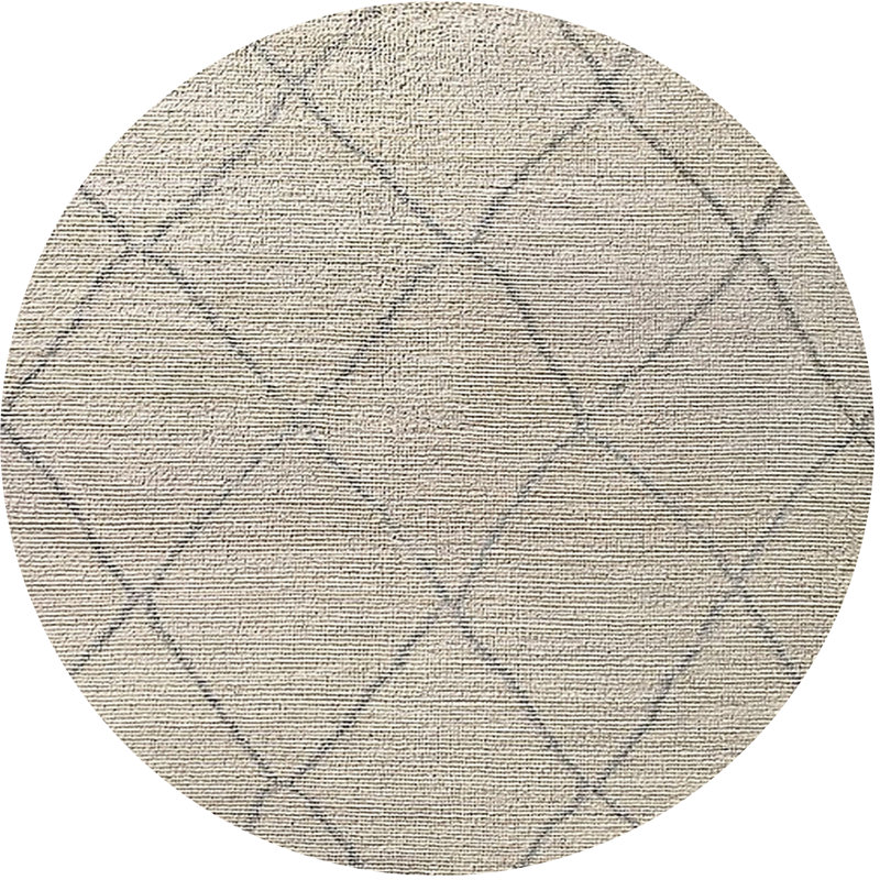 Tapis beige à motif géométrique Bottomley, Rond 5 pi