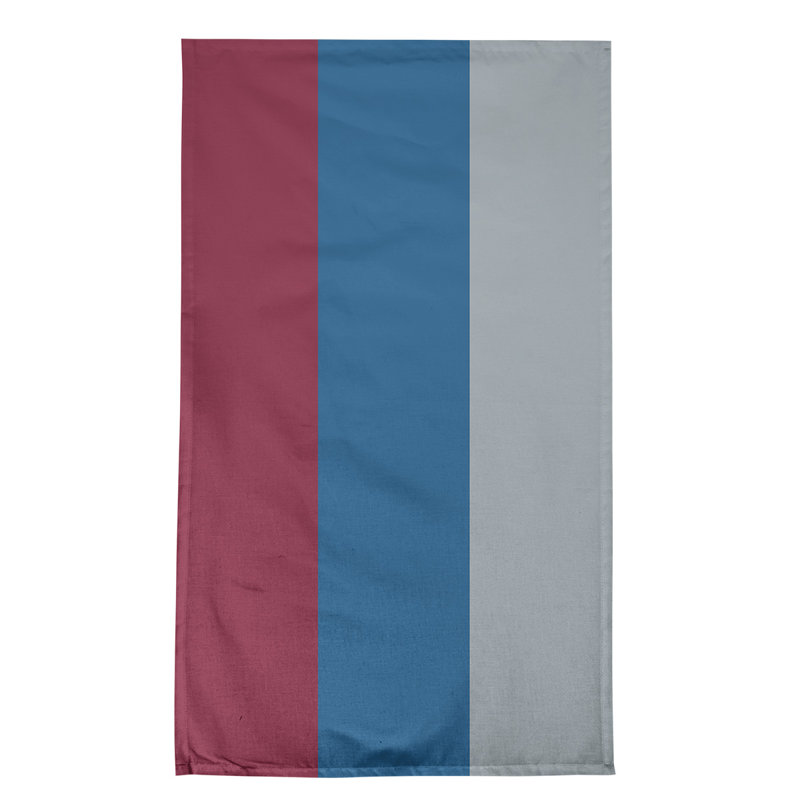 Anaheim Stripe Tea Towel Kitchen Towel, Poly Twill, Burgundy/Blue/Silver
