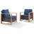 Allcot Outdoor Patio Brown Wicker Chair With Cushions (2-Pack)-388532361
