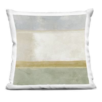 Earthy Balanced Box Shapes Decorative Printed Throw Pillow design by J:L Design