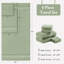 Ensemble de 6 serviettes de bain en coton turc, vert-1985757440