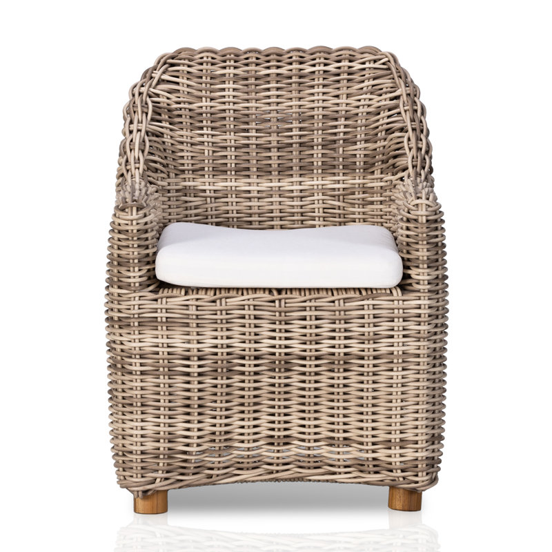 Chaise de patio avec coussin Pembrook, TISSÉ ÉPAIS SABLE