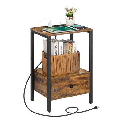 Neyba 1 - Drawer Iron Nightstand