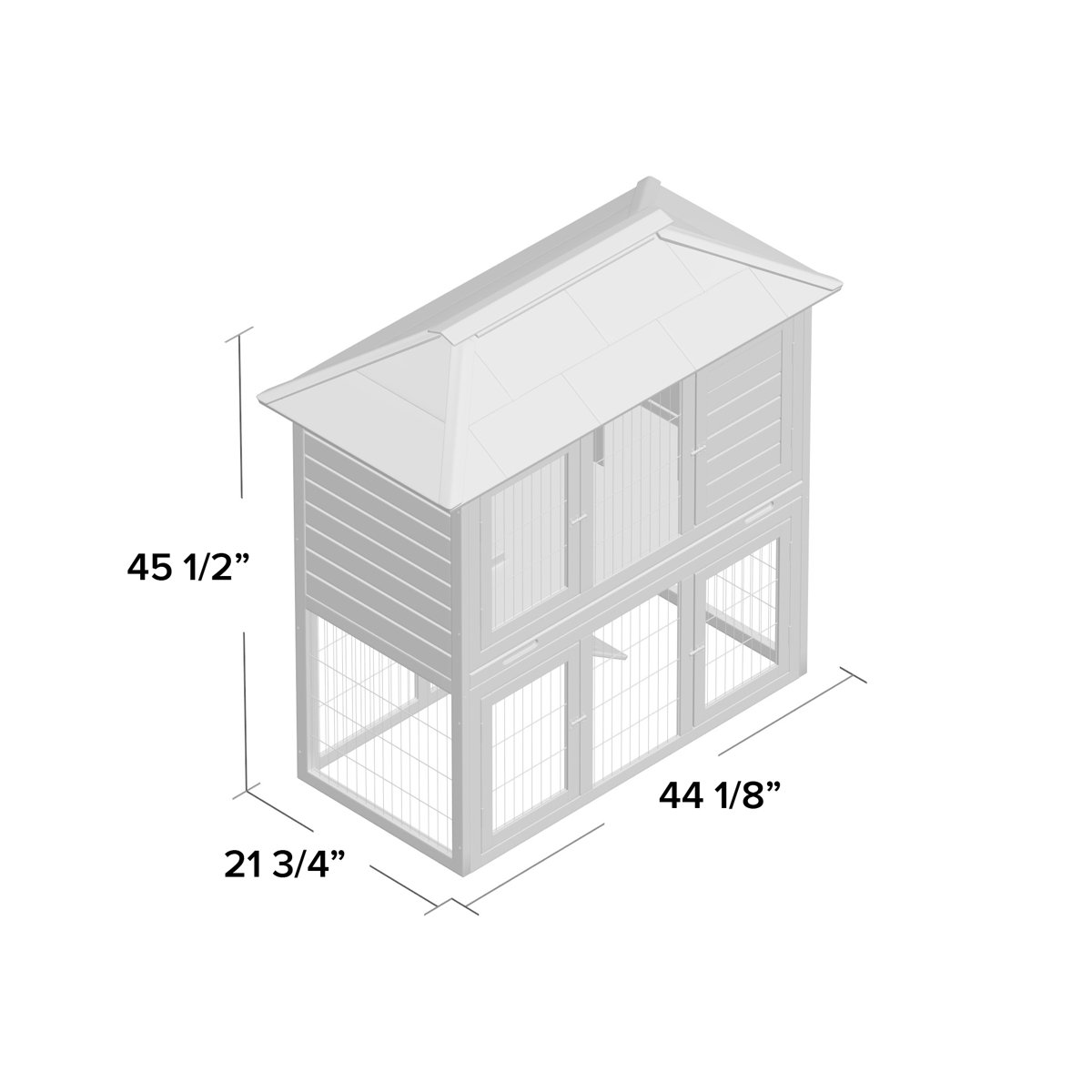 Archie & Oscar™ Nickols Weather Resistant Rabbit Hutch with Ramp ...