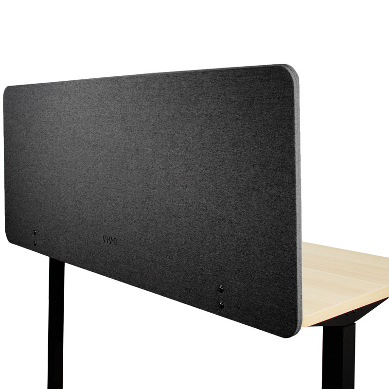 Dark Gray 60" x 24" Acoustic Desktop Privacy Panel