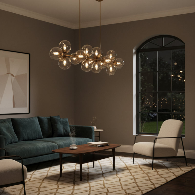 Luminaire linéaire à 14 lumières (ampoule non incluse)