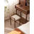 Solid Oak Vanity Stool with Upholstered Seat-1880815918-2143546568-2143546579