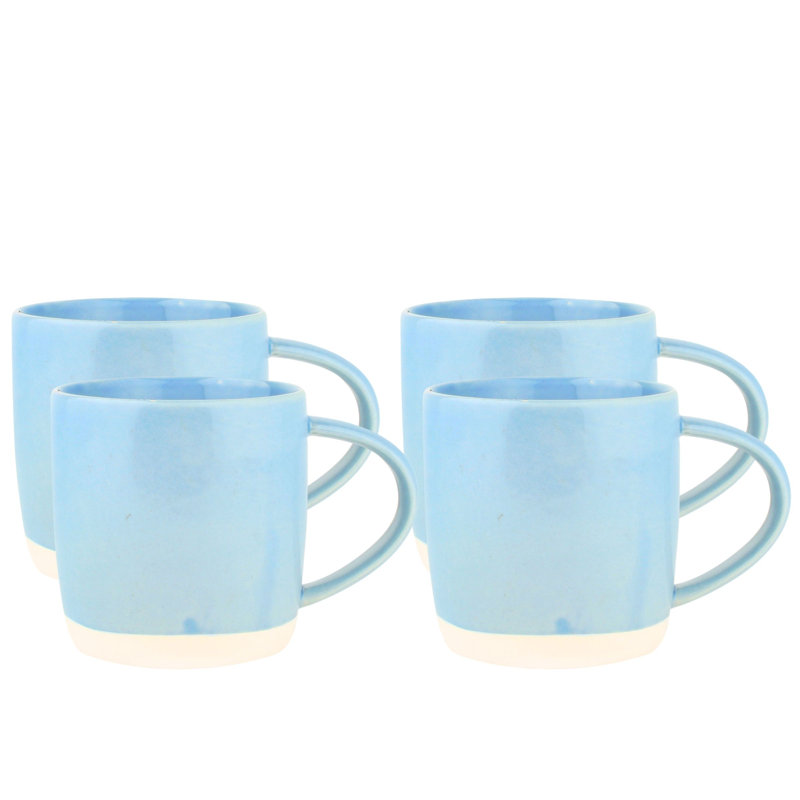 Canvas Home Shell Bisque Porcelain Coffee Mug 10oz, Blue