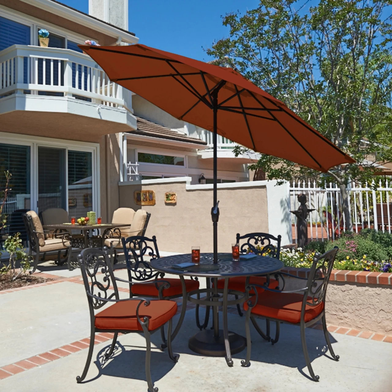 Stevie 9' Umbrella, Terracotta- Olefin