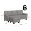 Canapé modulaire à méridienne rembourré Aliciana-72274025