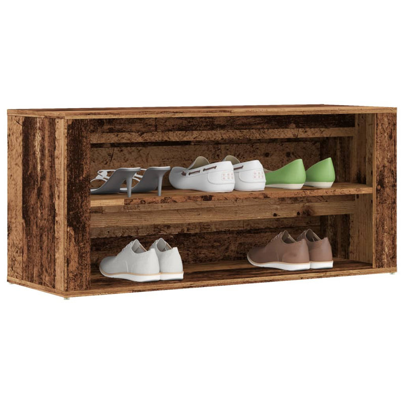 8 Pair Shoe Storage, Old Wood