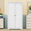 Armoire de cuisine 72 po Farmhouse Shaker avec tablettes réglables, 3 tiroirs et plateaux coulissants-633612477