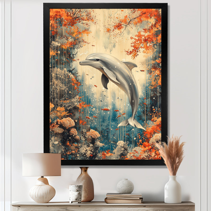 Aille - animaux, art mural sur toile, Noir, H 20 po x l 12 po, Reproduction encadrée sans passe-partout