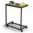 Summerlee C Shaped Bed Side Table with Wheels, Slide Under Sofa Table or Use as Laptop Table