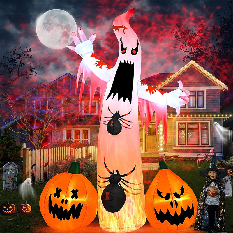 Darby Home Co 8FT Halloween Inflatables Decorations Outdoor Ghost Built