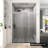 72 In. W X 76 In. H Single Sliding Frameless Shower Door/Enclosure In Chrome Finish With Clear Glass-122790625