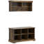 Ensemble de banc à chaussures avec 8 casiers de rangement, brun rustique
