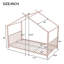 Lit plateforme simple en métal, rose-1991379150