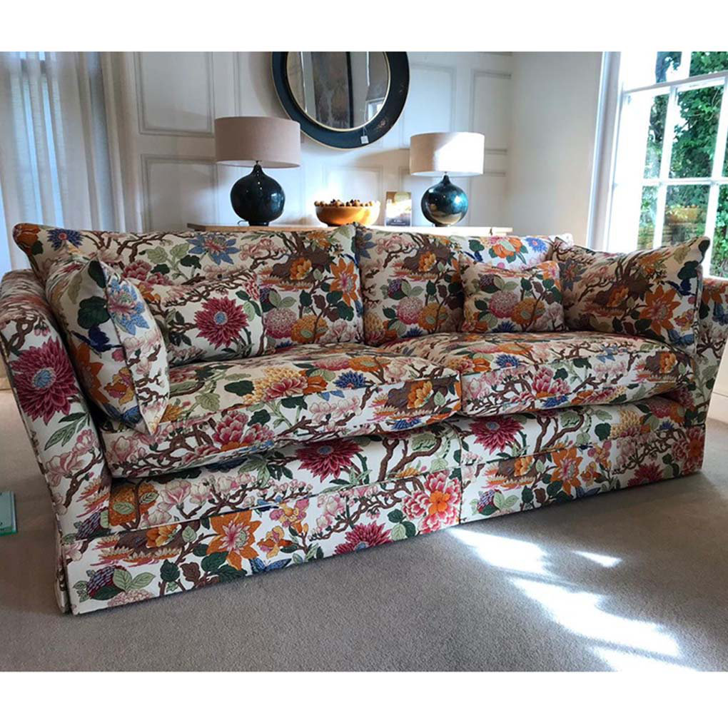 Axis Living Vintage Country Rustic Style Floral Fabric Sofa | Wayfair