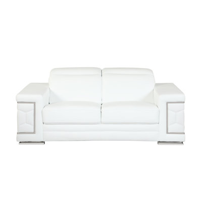 Top Grain Italian Leather Loveseat