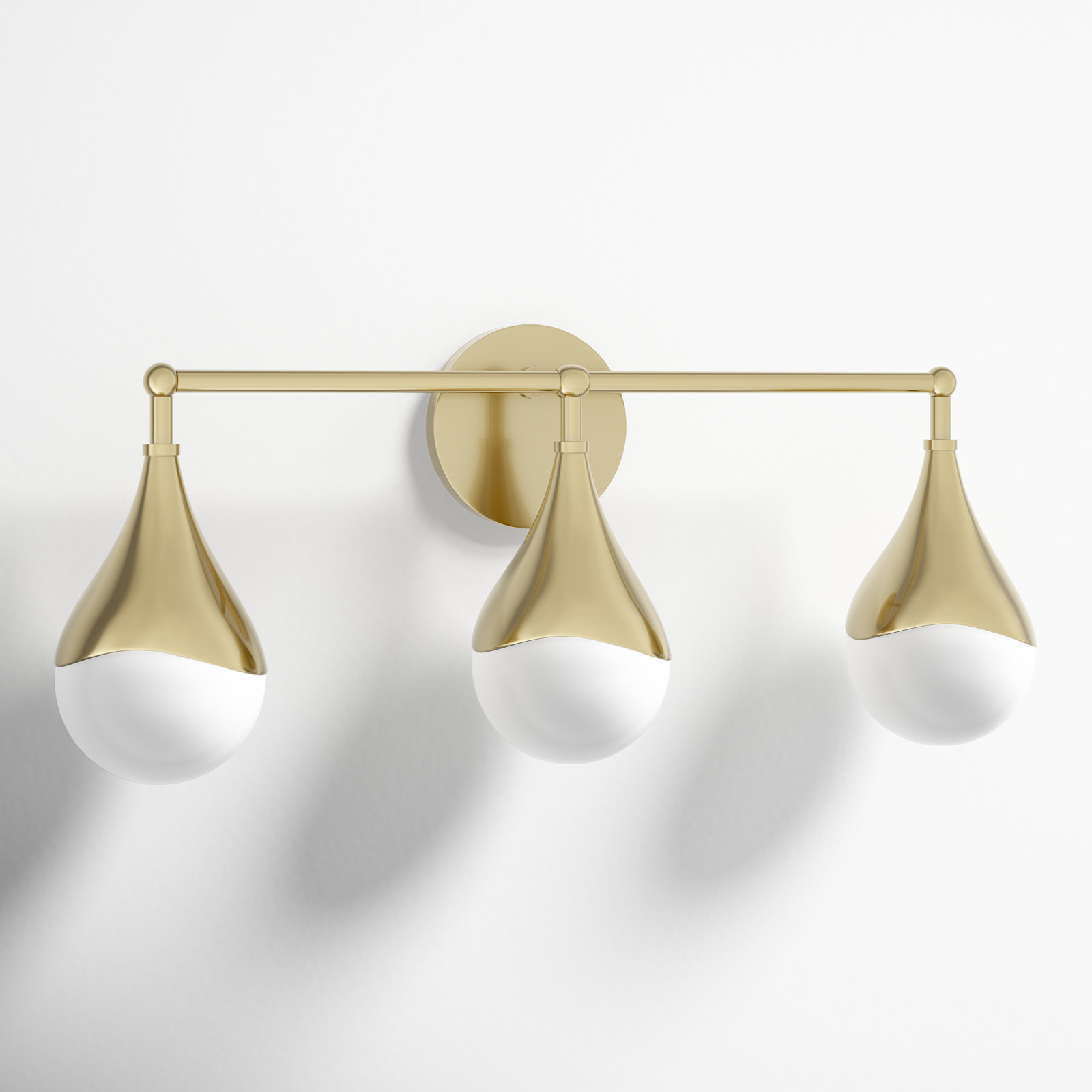 Algiers 3 Light Dimmable Vanity Light, Aged Brass