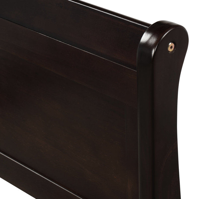 Structure de lit plateforme simple: bois massif avec tête de lit et pour une chambre à coucher élégante qui s'agence parfaitement au matelas