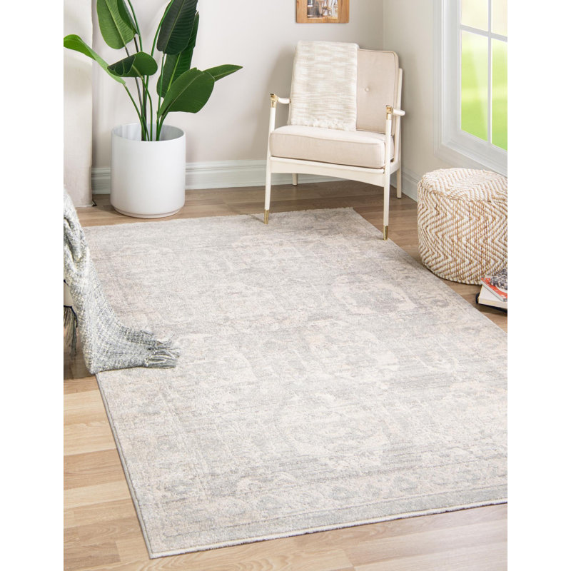 Tapis gris Gause, Rectangle 9 pi x 12 pi, Grey