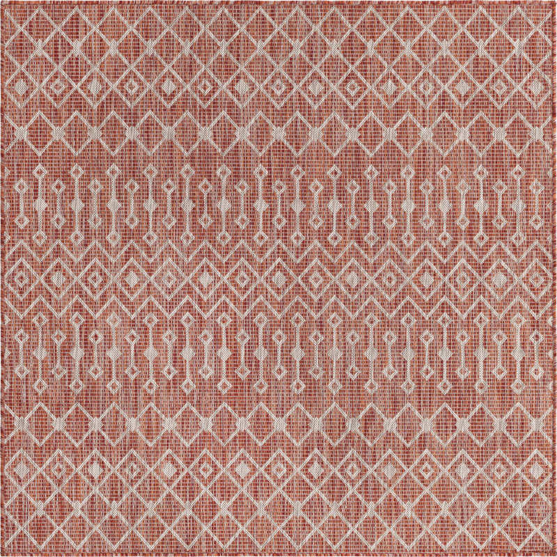 Tapis d'extérieur Preen couleur rouille, Carré 5 pi 3 po