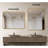 Gold Metal Framed Rectangular Wall Mirror 24x36 Inch For Bathroom Elegance, High - Quality And Glass, Rust Frame, Reinforced Hooks Durability Stylishness, Alloy, Hanging System-1254962109